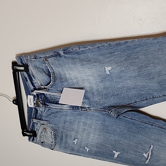 NEW Pistola Presley High Rise Relaxed Roller Jean Distressed Straight Leg Luxury - Picture 6 of 14